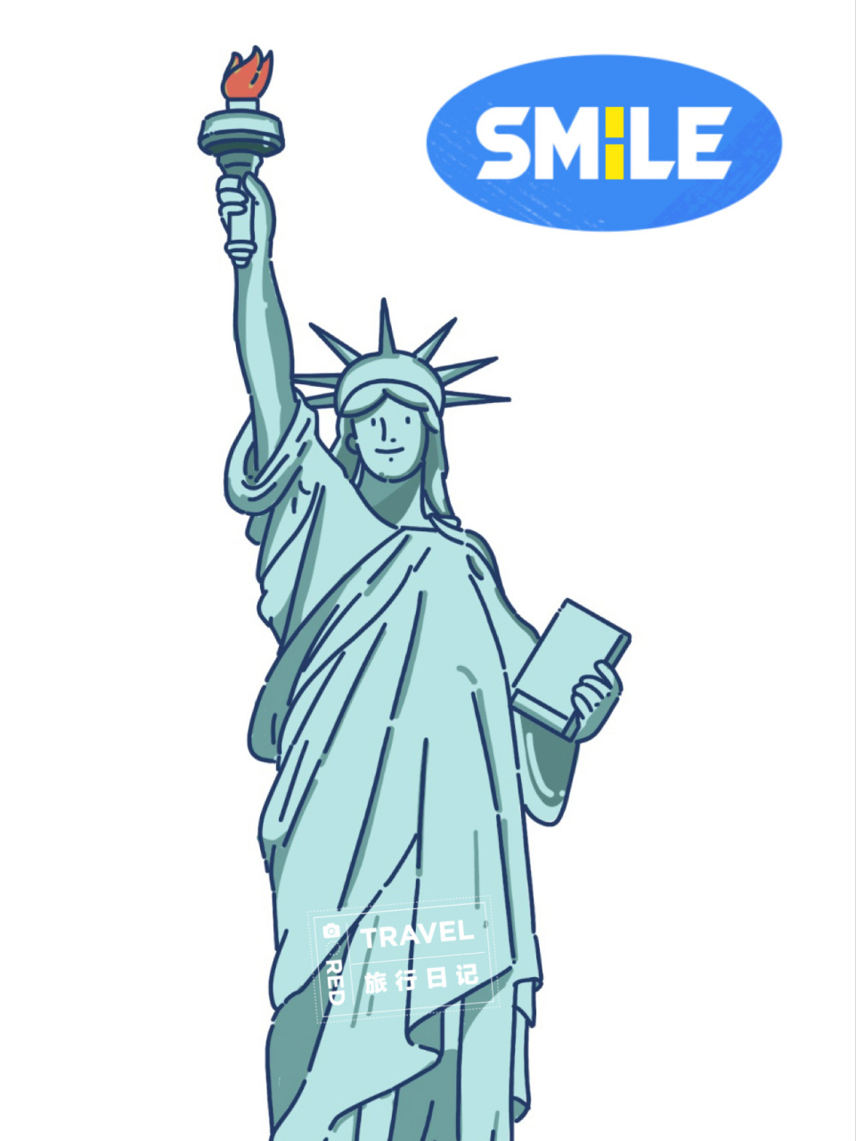 自由女神像手绘 自由女神像～手绘