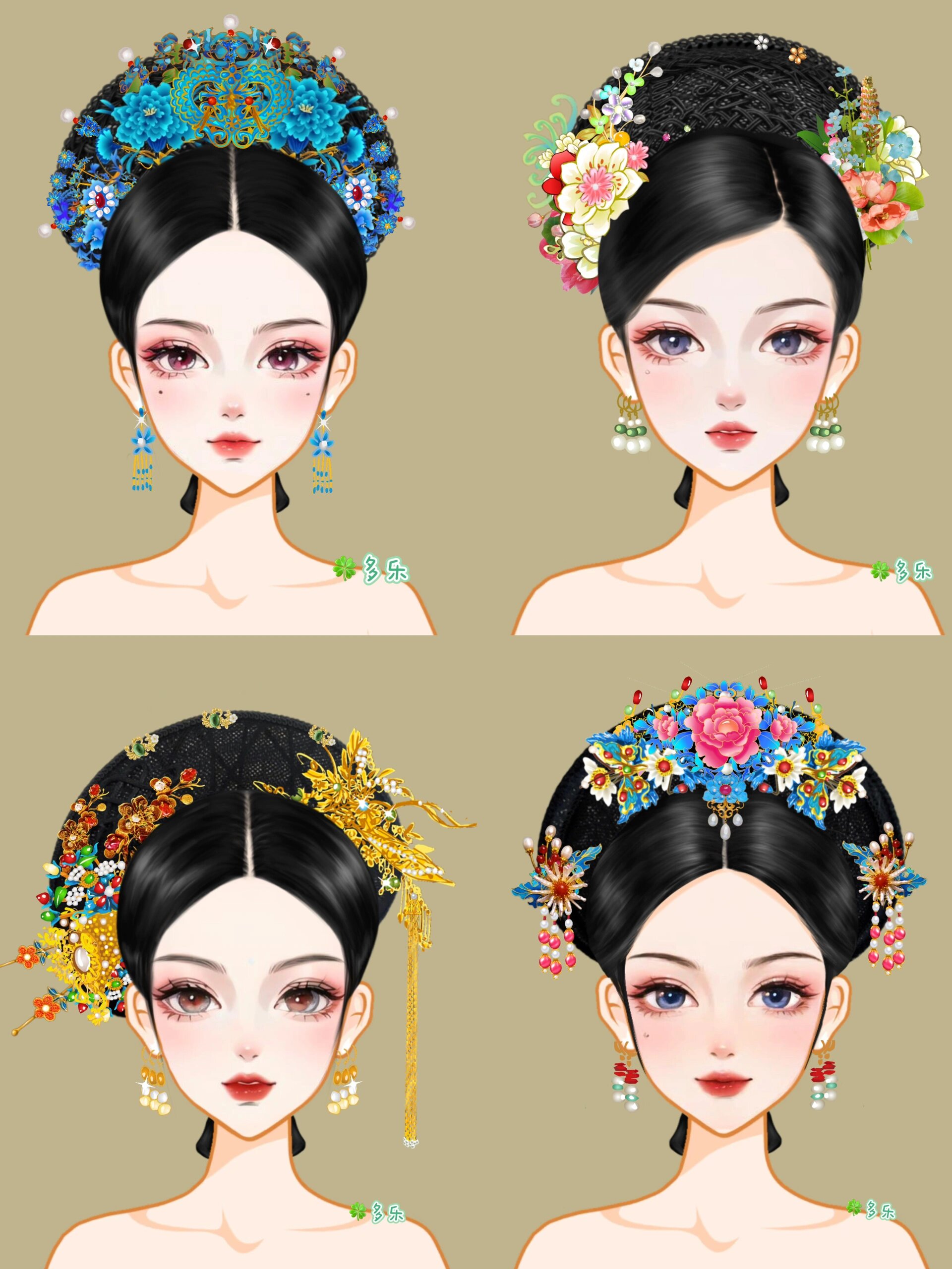 清宫钿子头鉴赏:猜猜都是什么身份71