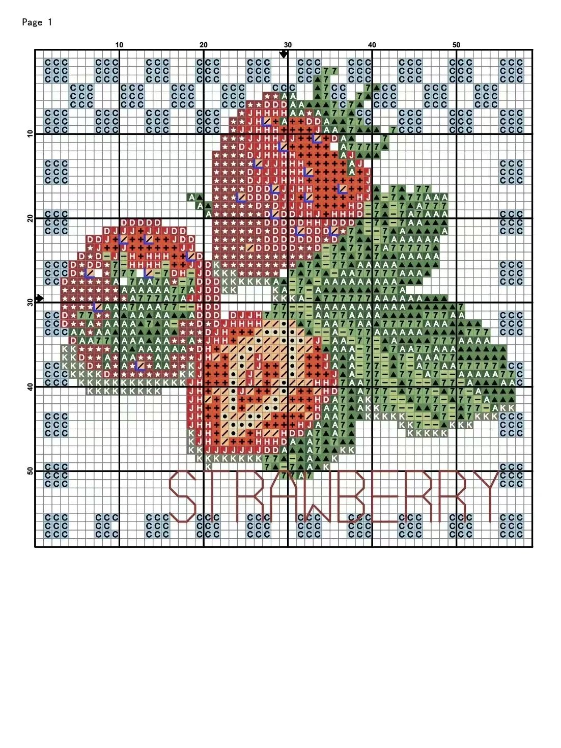 水果十字绣图纸(一