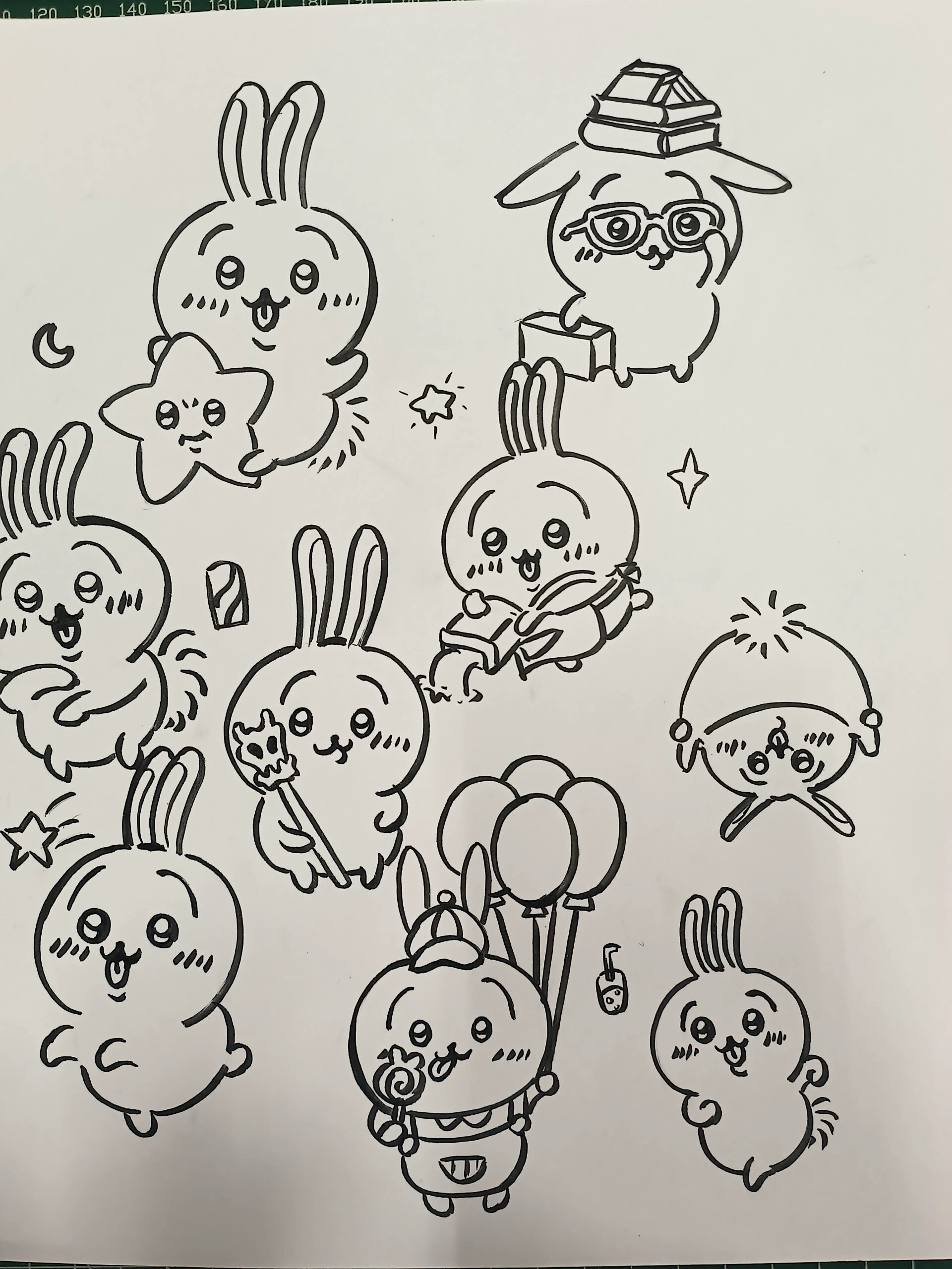 乌萨奇简笔画     咿呀哈! 乌萨奇简笔画,可爱死了捏