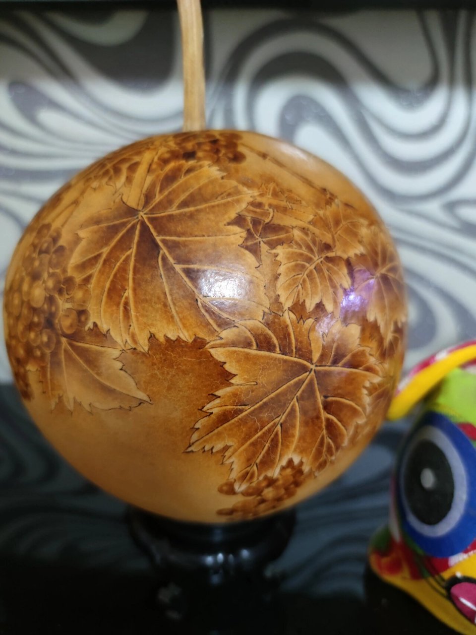 烙画葫芦 秋天的喜乐!收获满满!甜美幸福!平安福禄(苹果葫芦)