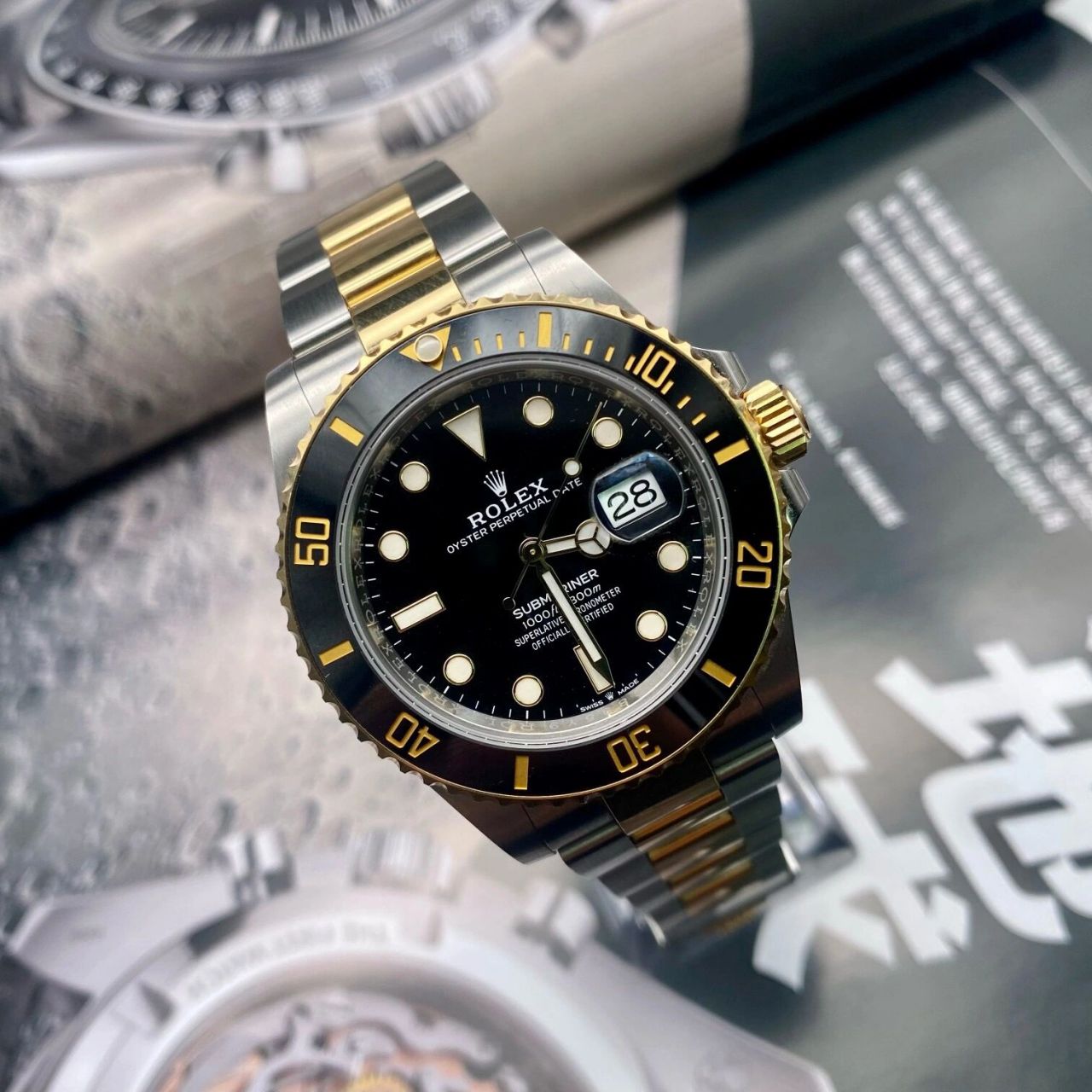 劳力士新款间金黑鬼94|21年全套10w 大17 品牌:劳力士 潜航者系列