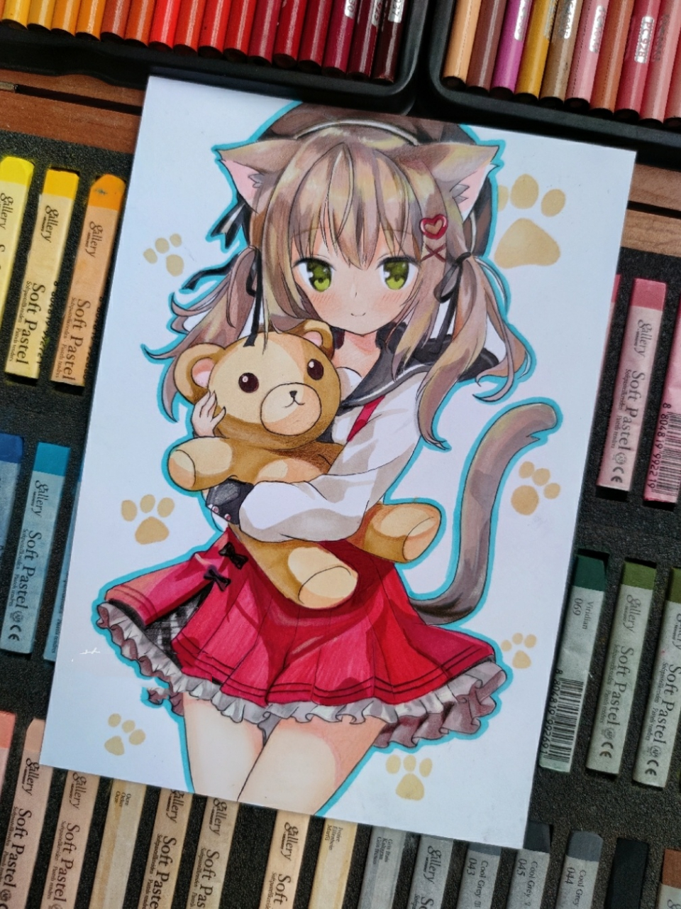 动漫人物手绘 步骤 动漫人物手绘已画完(马克笔为主,彩铅为辅).