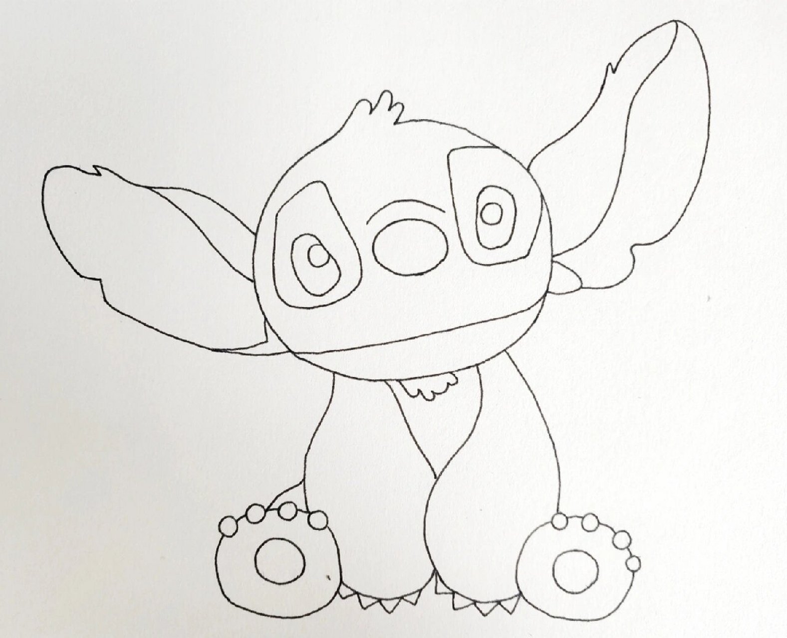 手绘139天|史迪仔|卡通篇|附过程图 卡通系列 工具:水性笔,水彩笔