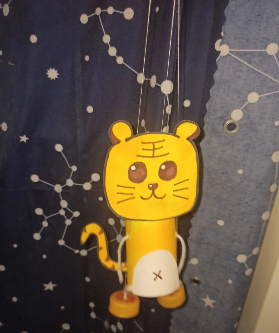 学前手工自制提线木偶小剧场 上个学期一个宿舍花了几个晚上做出来的