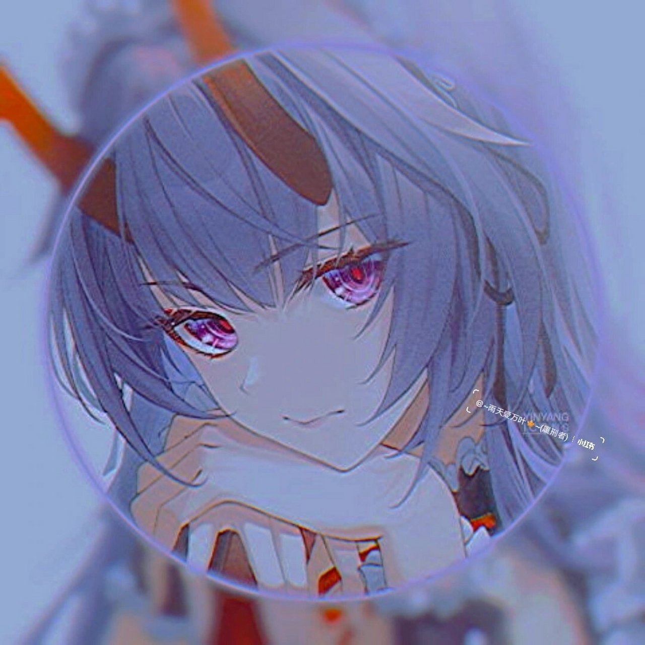 雷电将–啊不-雷电芽衣头像:) 但看起来真的很像雷电将军啊