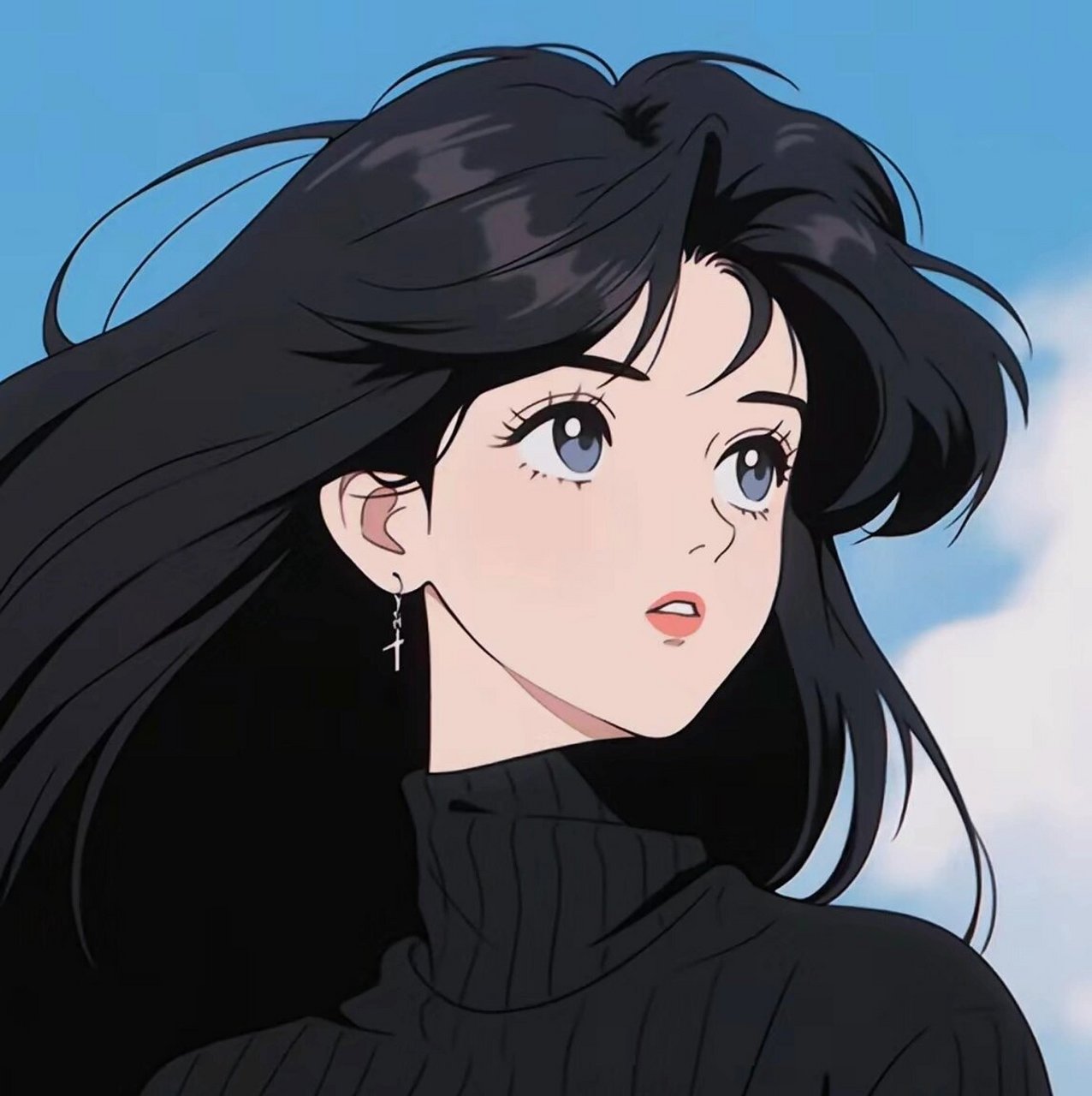 长发飘飘,眼眸深邃,气质拉满的动漫头像