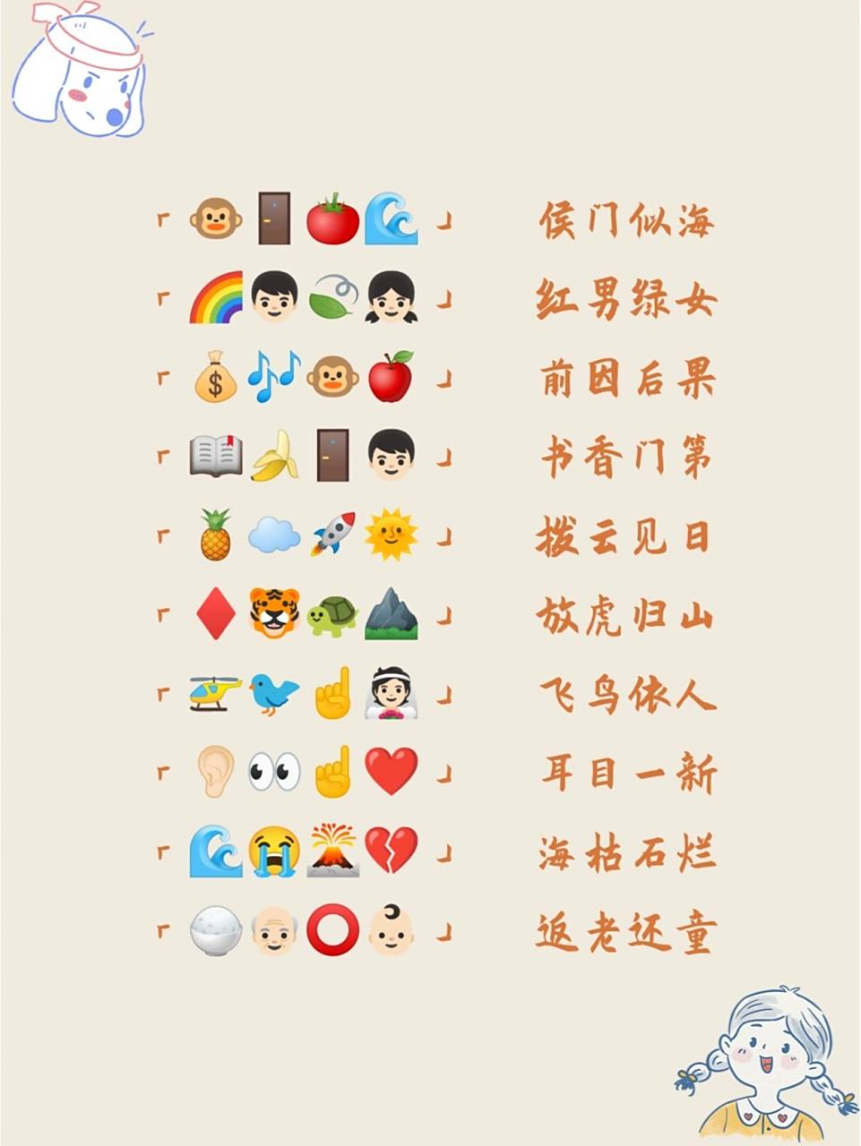 室内小游戏|emoji猜成语附答案,拿走不谢 96今日份游戏分享98