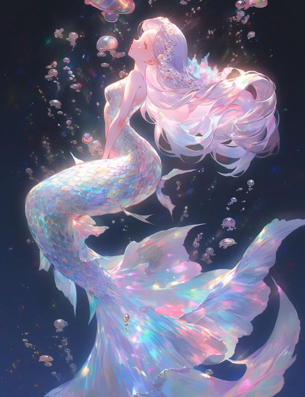 祈福|愿抬头皆美好🌈美人鱼 7图头像壁纸 人总要长成甚至成为未曾想