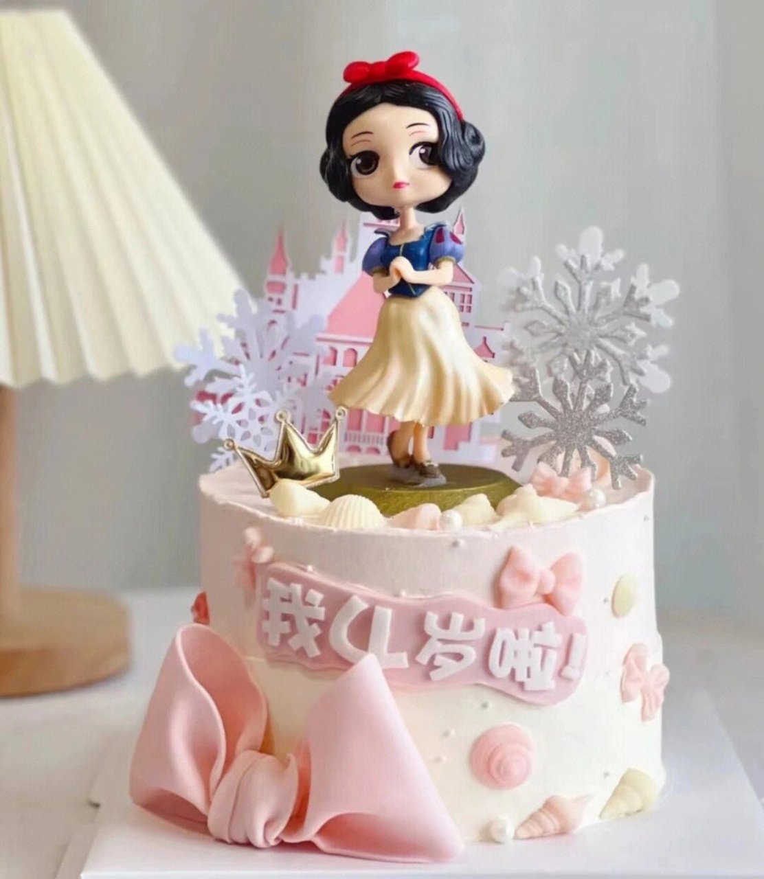 小女孩蛋糕合集单层公主主题蛋糕 小公主单层主题生日蛋糕 进口动物淡