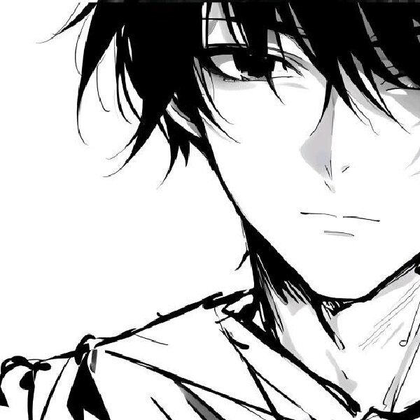 黑白动漫男头 野花肆意生长 爱意永不退散