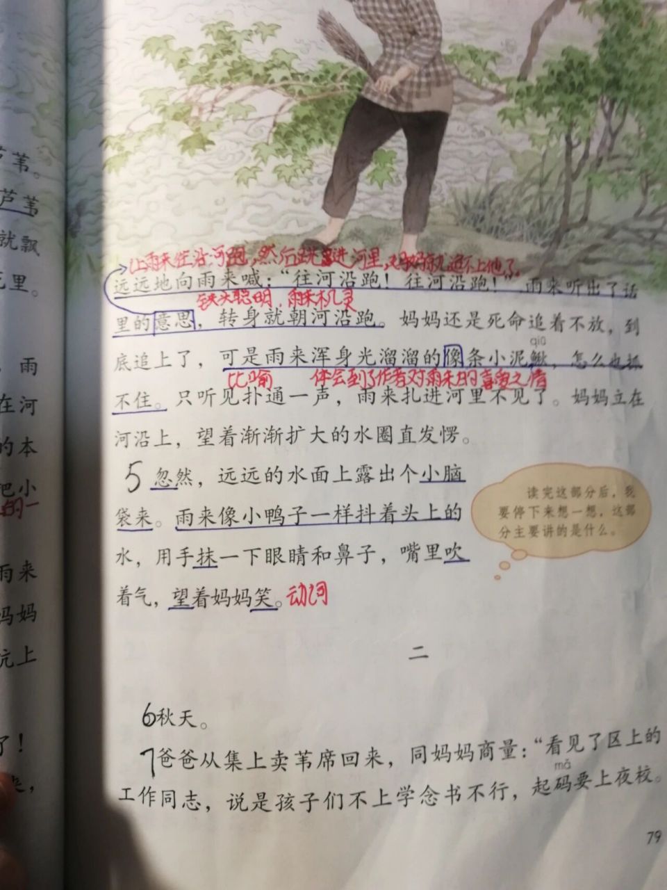 四年级语文下册第19课《小英雄雨来》 一,阅读思考 "有志不在年高,无