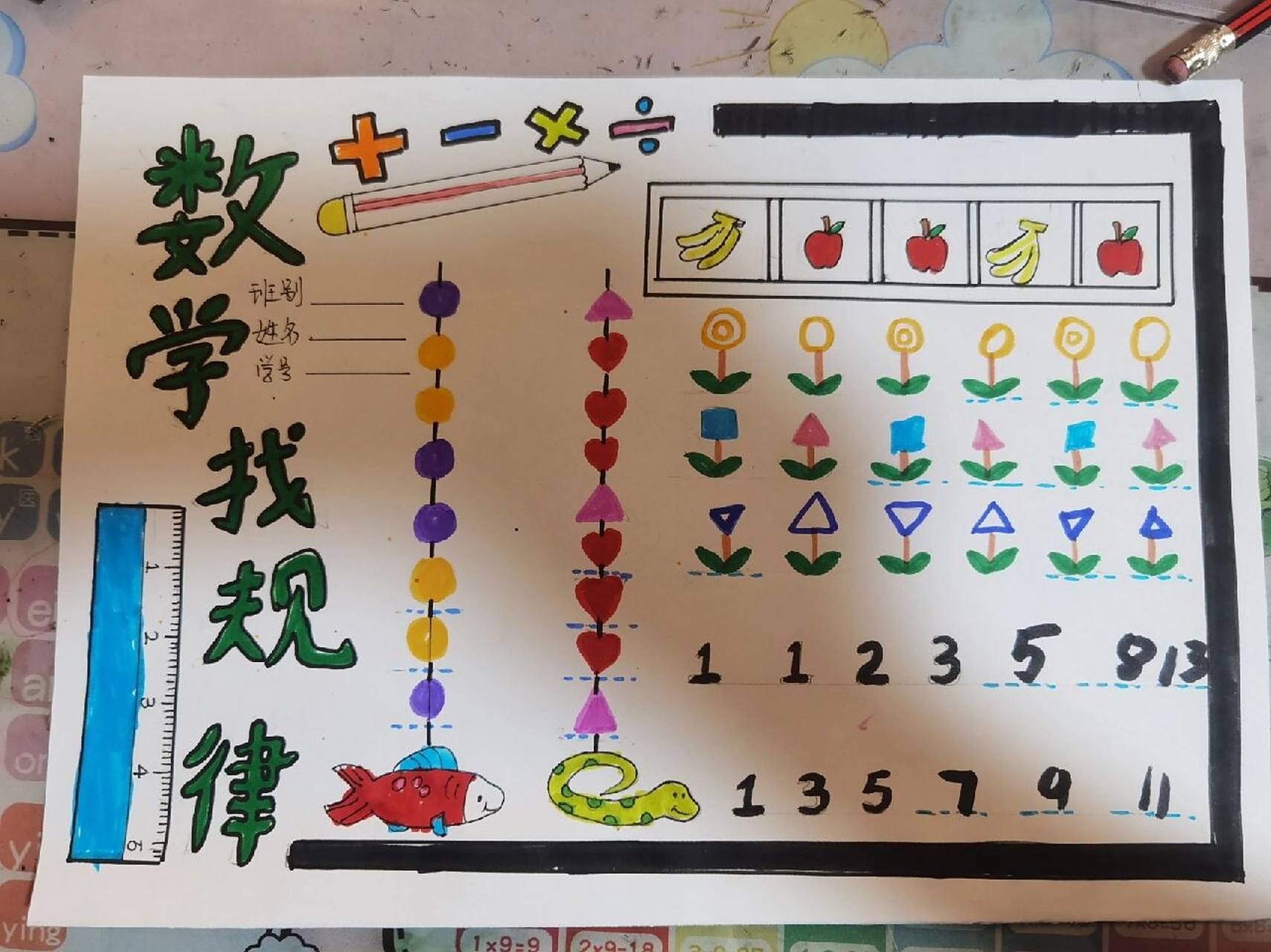 数学找规律手抄报 没想过,数学也要做手抄报