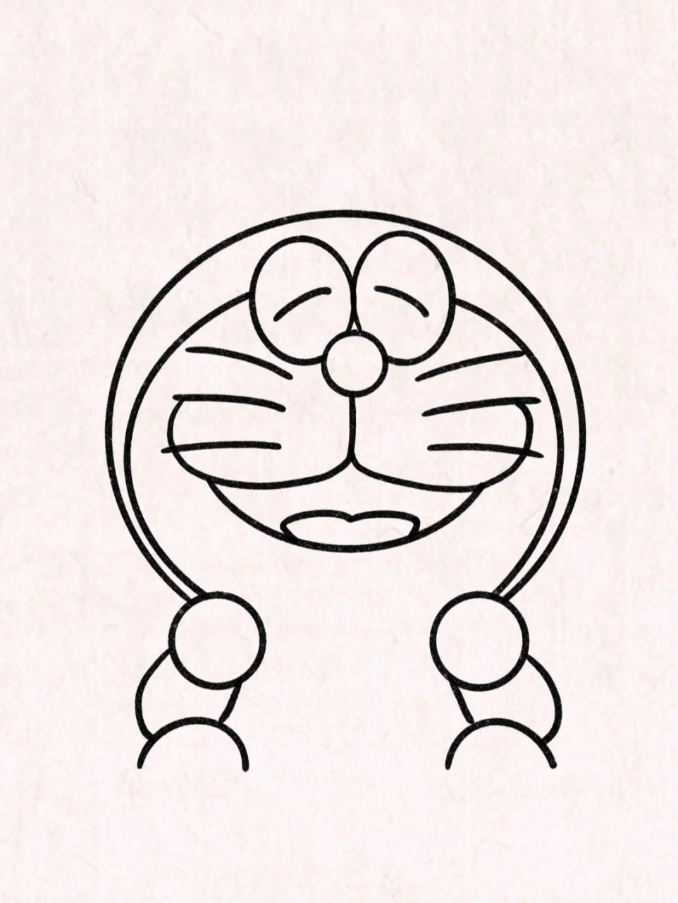 今日哆啦a梦简笔画.