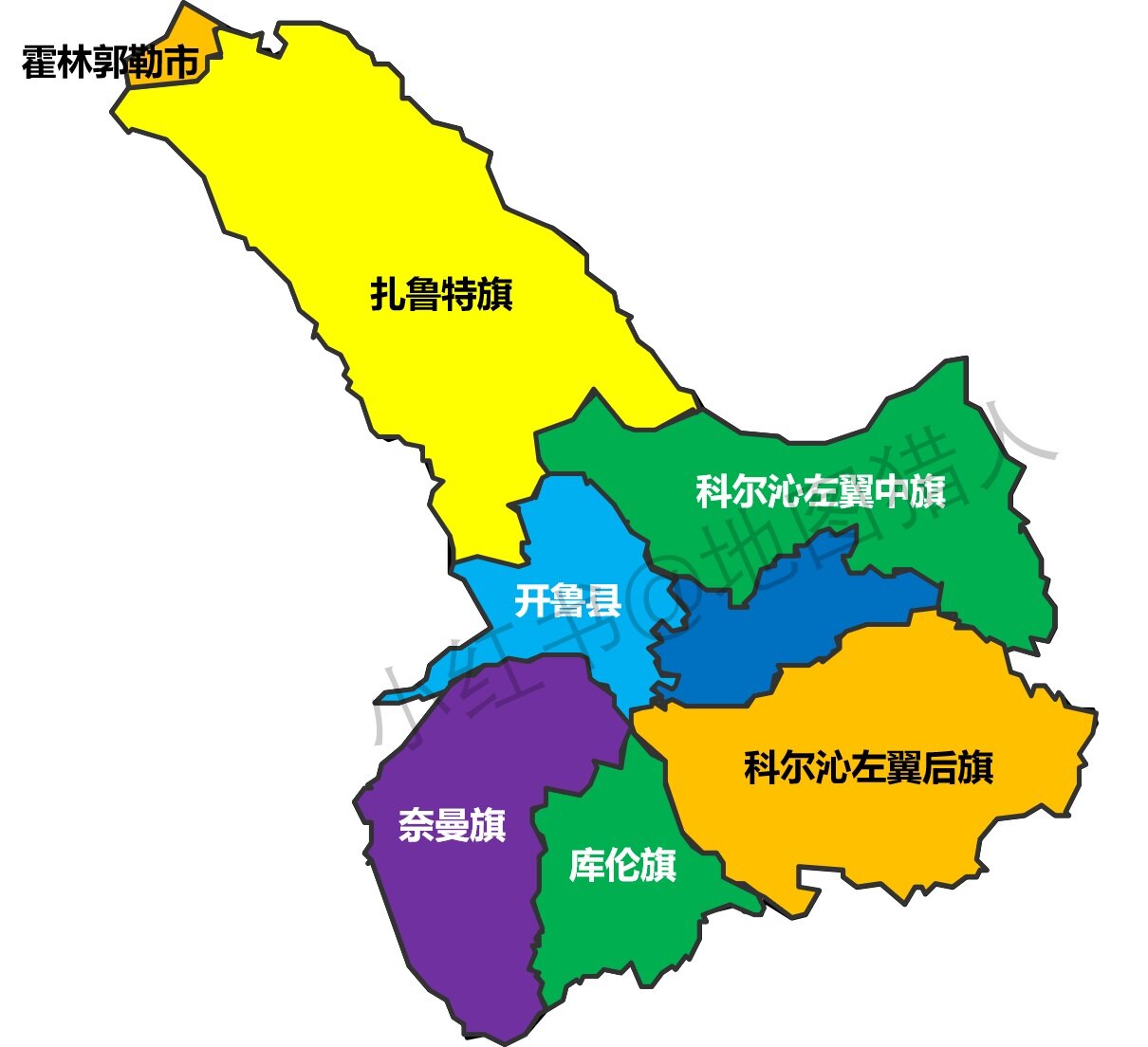 内蒙古通辽市地图