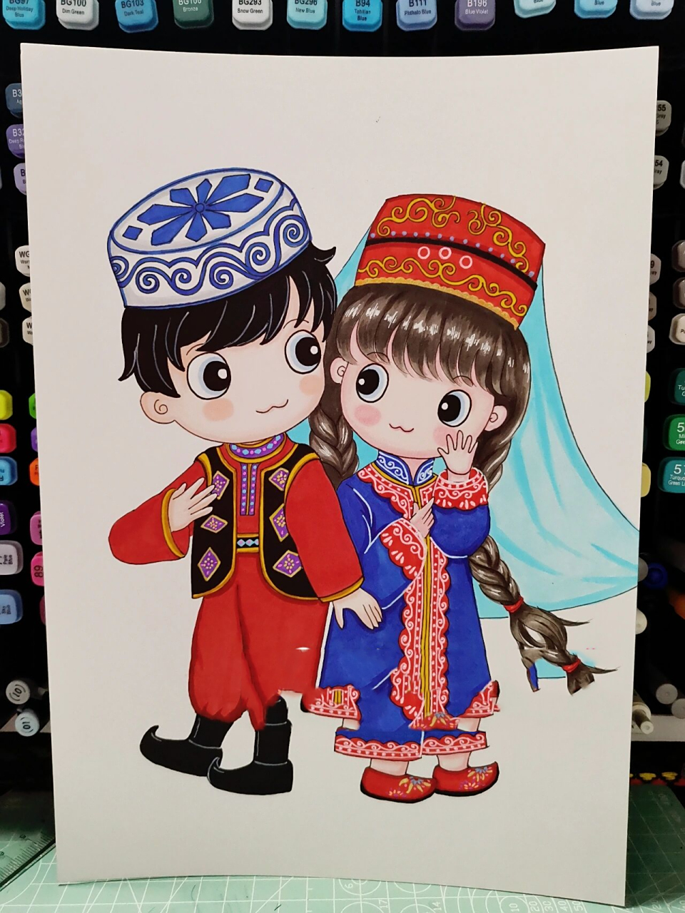 婳小画原创56民族～撒拉族 撒拉族是中国信仰伊斯兰教的少数民族之一