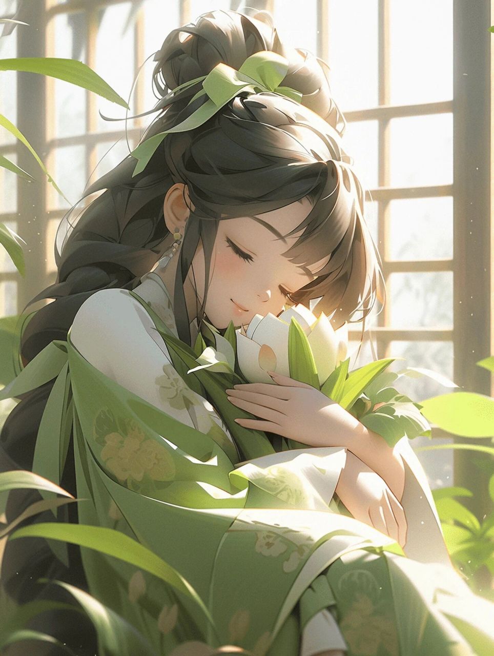 许愿少女|古风头像|竹林小憩 春暖花开的时节,路边的牡丹与满山的野梅