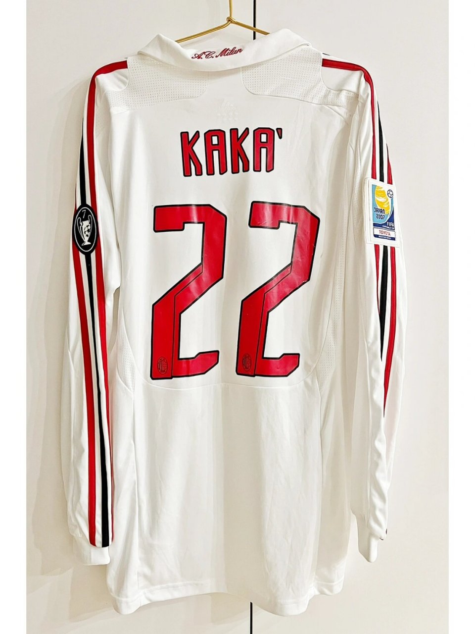 ac米兰 0708赛季 世俱杯卡卡更衣室球衣 ac米兰 2007-08赛季 世俱杯