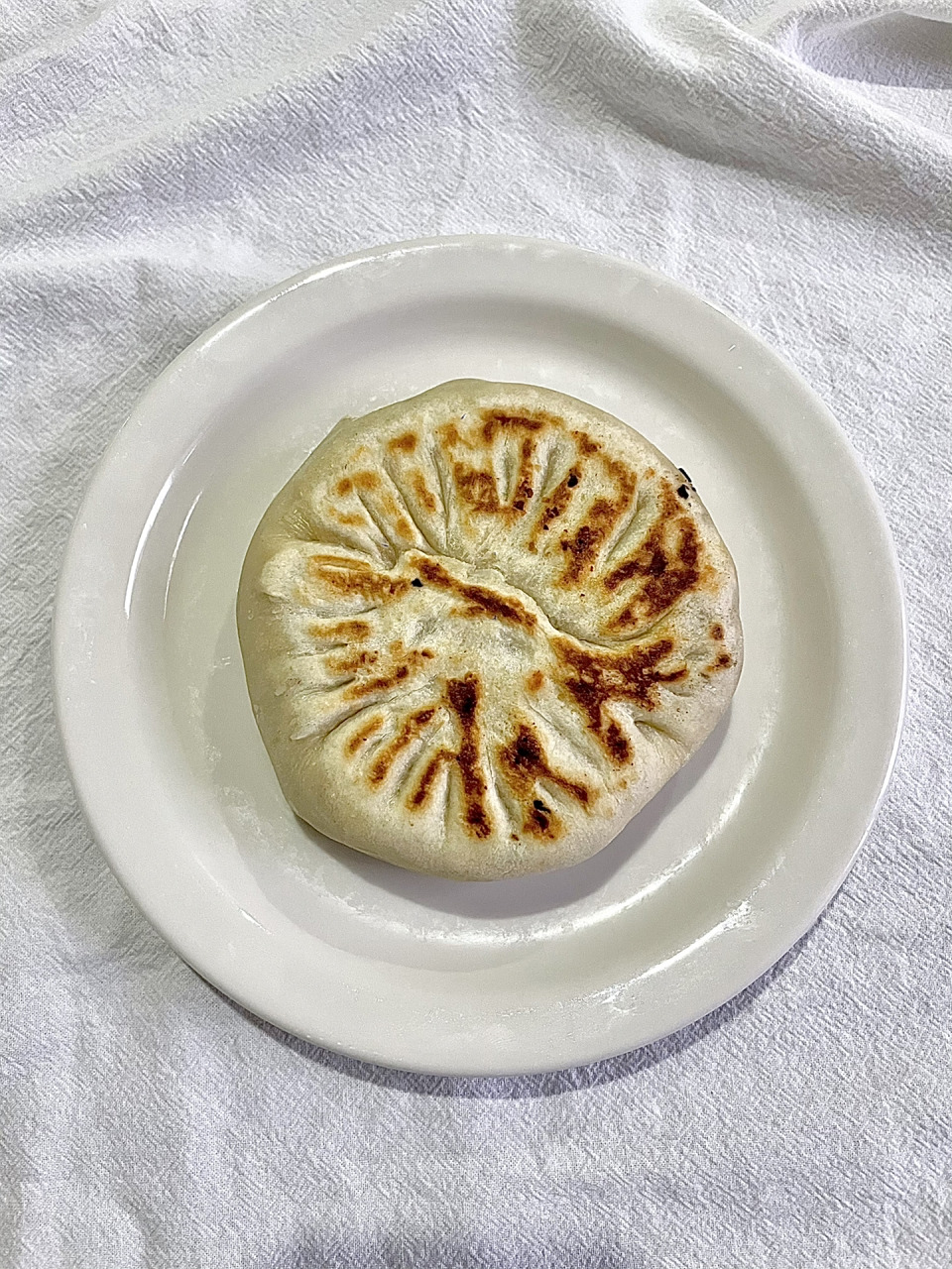 🫓🥙皮薄馅大的永康肉麦饼 🥙 永康肉麦饼 表皮看起来焦脆 麦饼