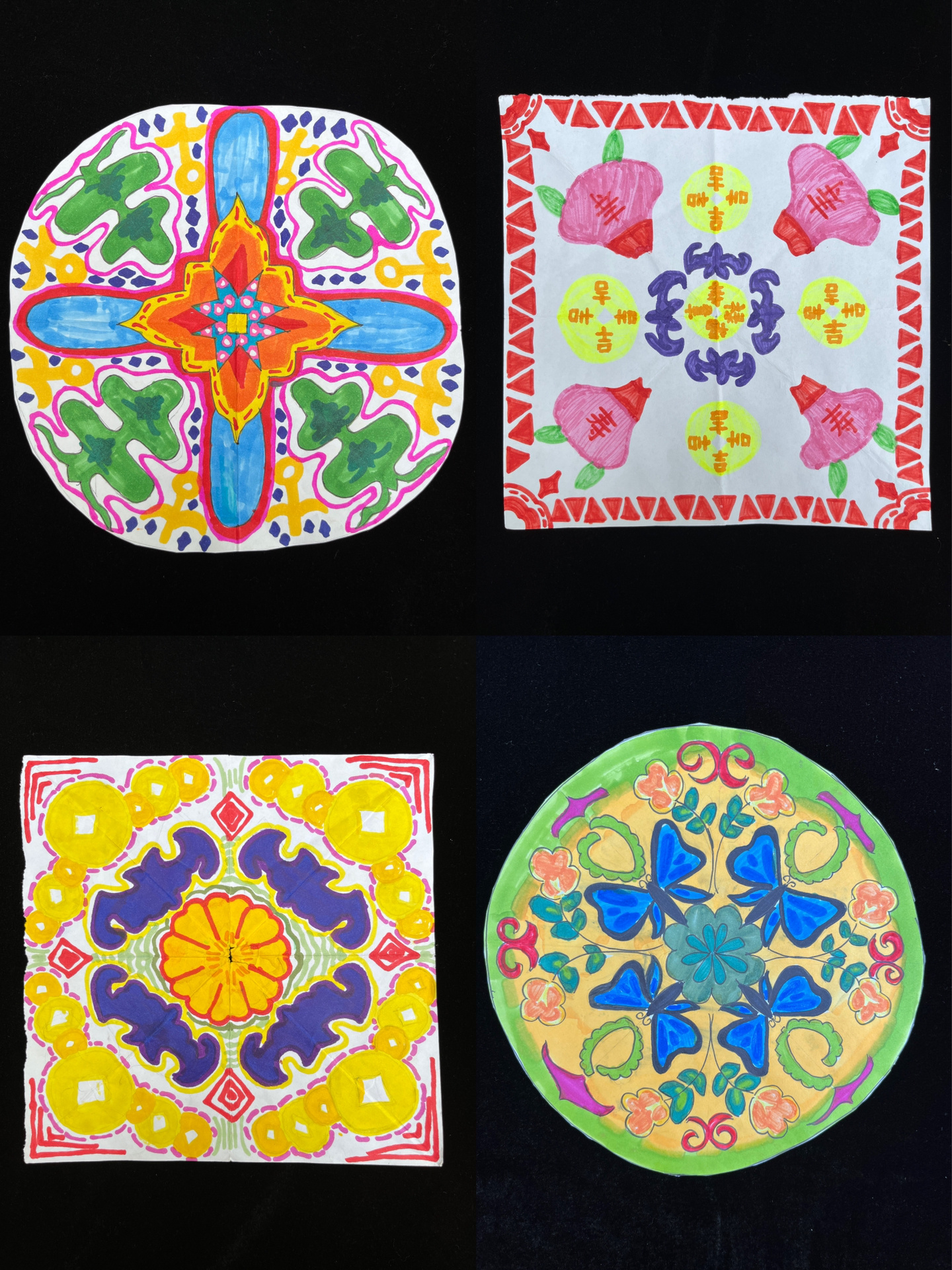 五年级·下册《多彩的民族传统纹样》学生作品 96很出效果的一节课