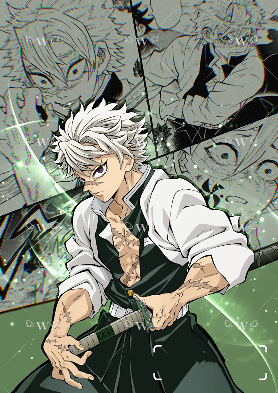 鬼灭之刃|不死川实弥 这次绘制了九柱之一:风柱——不死川实弥,一个