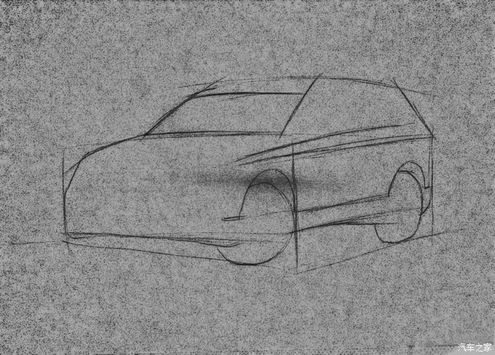 新手画车手绘大众的经典之作途观l