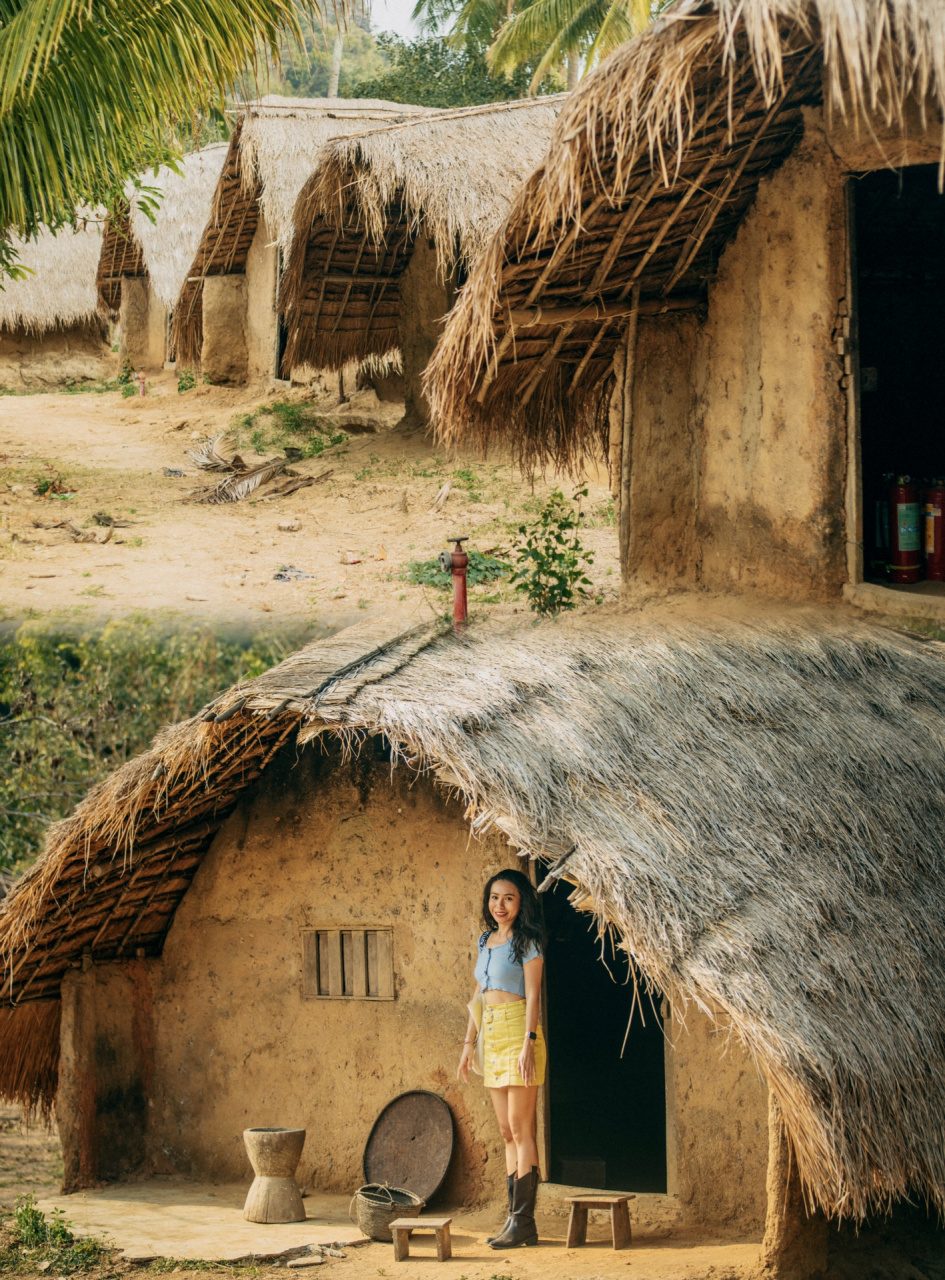 海南东方白查村,黎族传统民居"活化石" 黎族船型屋位于海南省东方市