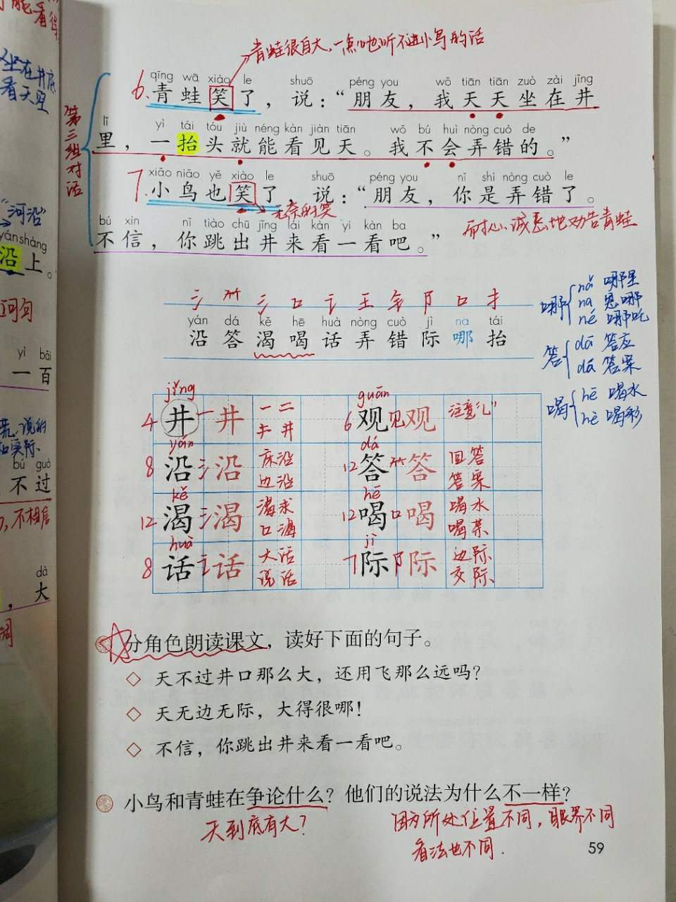《坐井观天》 二年级上册《坐井观天》课文分析 你们要的坐井观天来啦