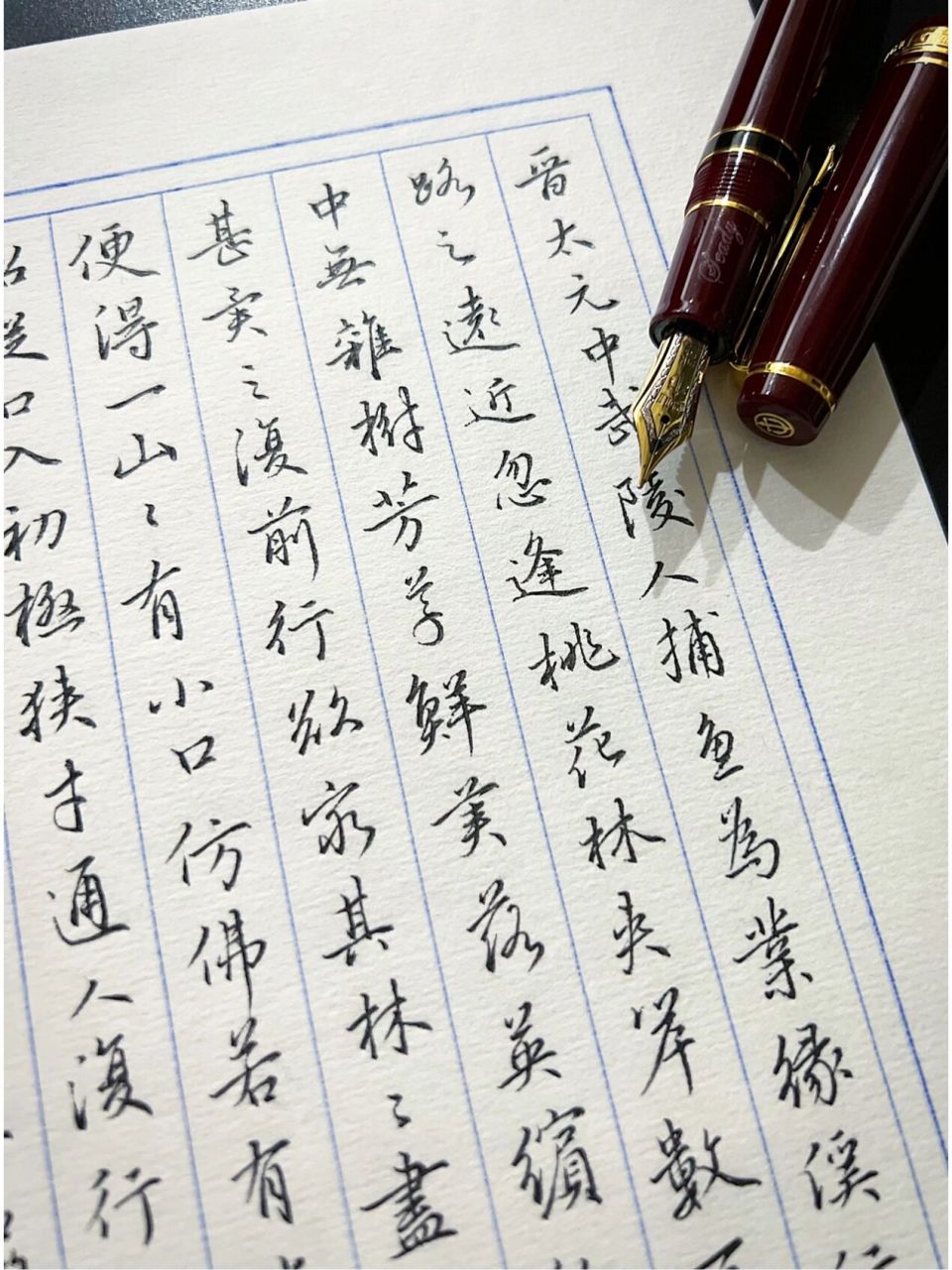 手写行书 | 桃花源记 喜欢这种清清冷冷笔触.