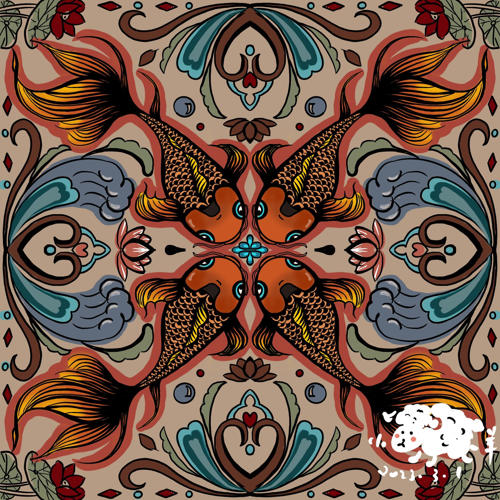 四年级下《年年有余》年年有鱼,鱼的适合纹样