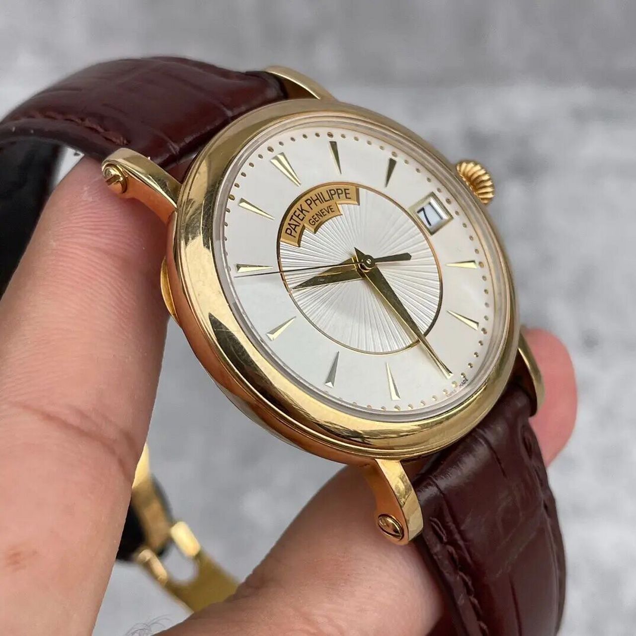 百达翡丽5153j 38mm表径 百达翡丽5153j 38mm表径 经典大三针 黄金将