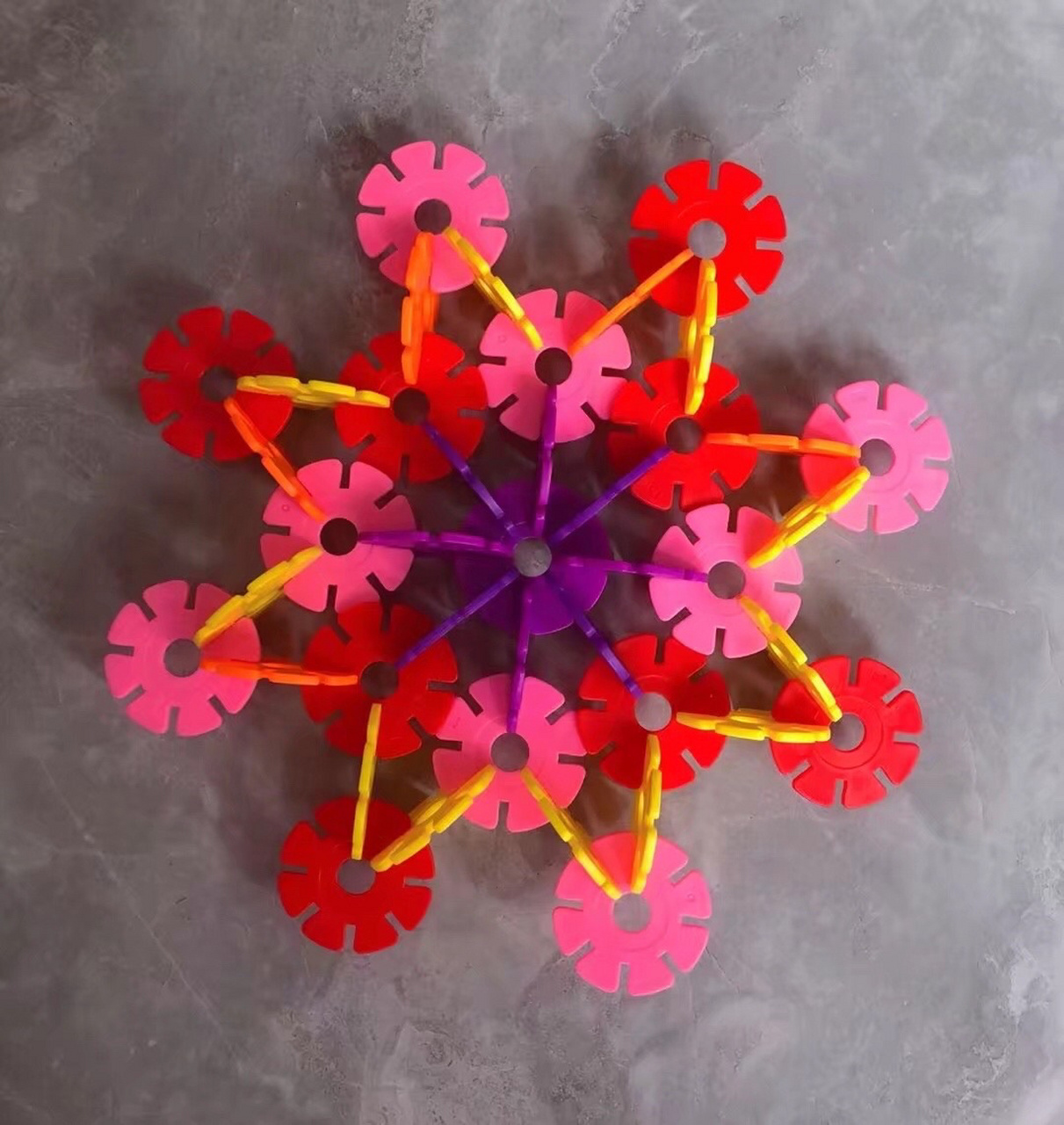 宝宝玩具—雪花片玩法