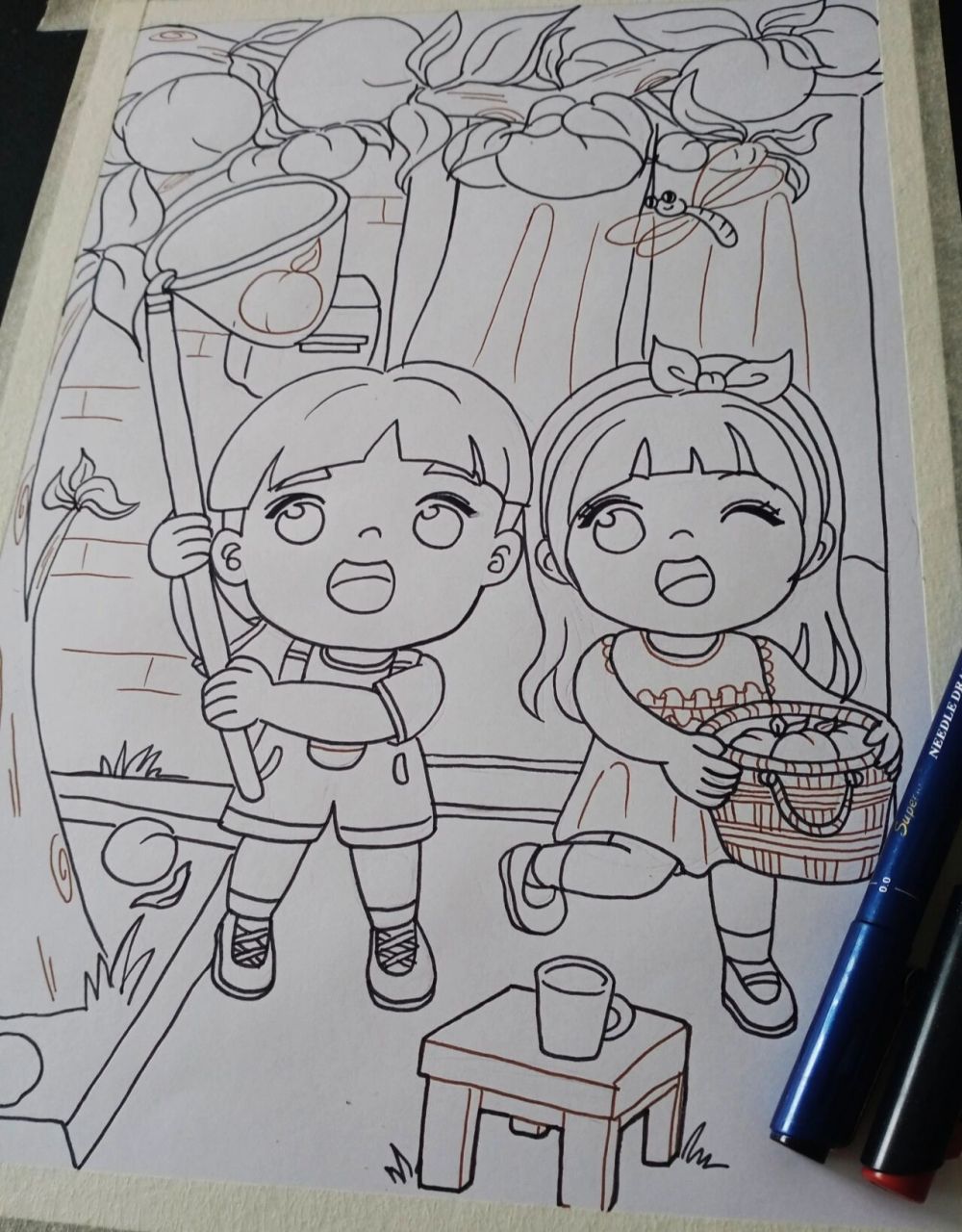 工具96秀普马克笔 勾线笔 马克笔纸 (原创手绘儿童画