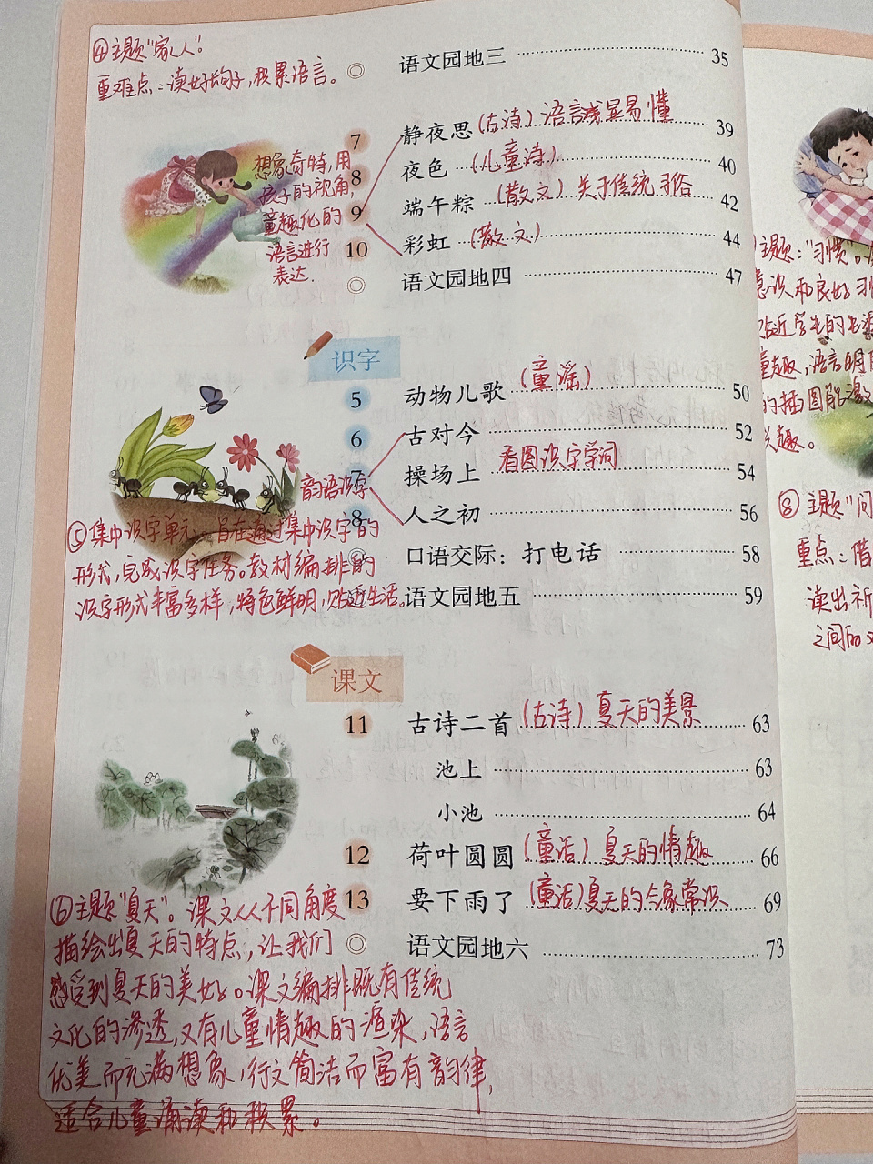 一年级语文下册目录解读