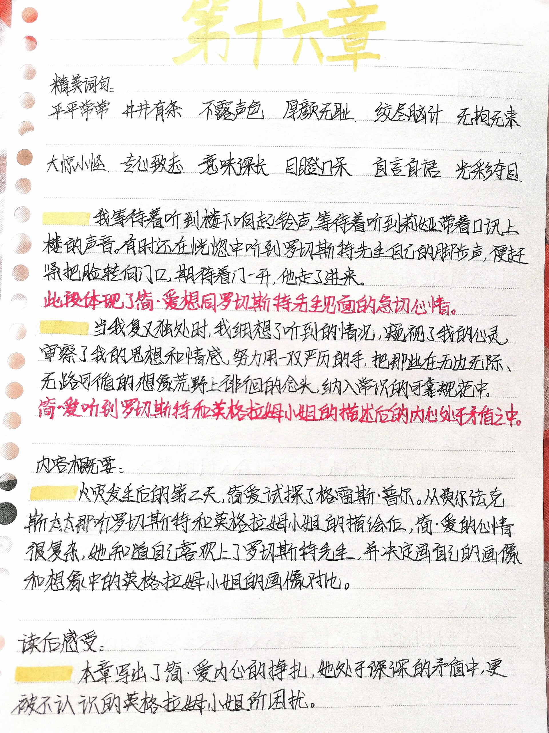 简爱第四章读书笔记图片