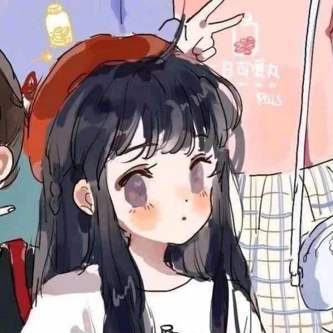 可爱多人头像系列~ 巨可爱多人头像 团头,群头,闺蜜头搞起来 长按图片