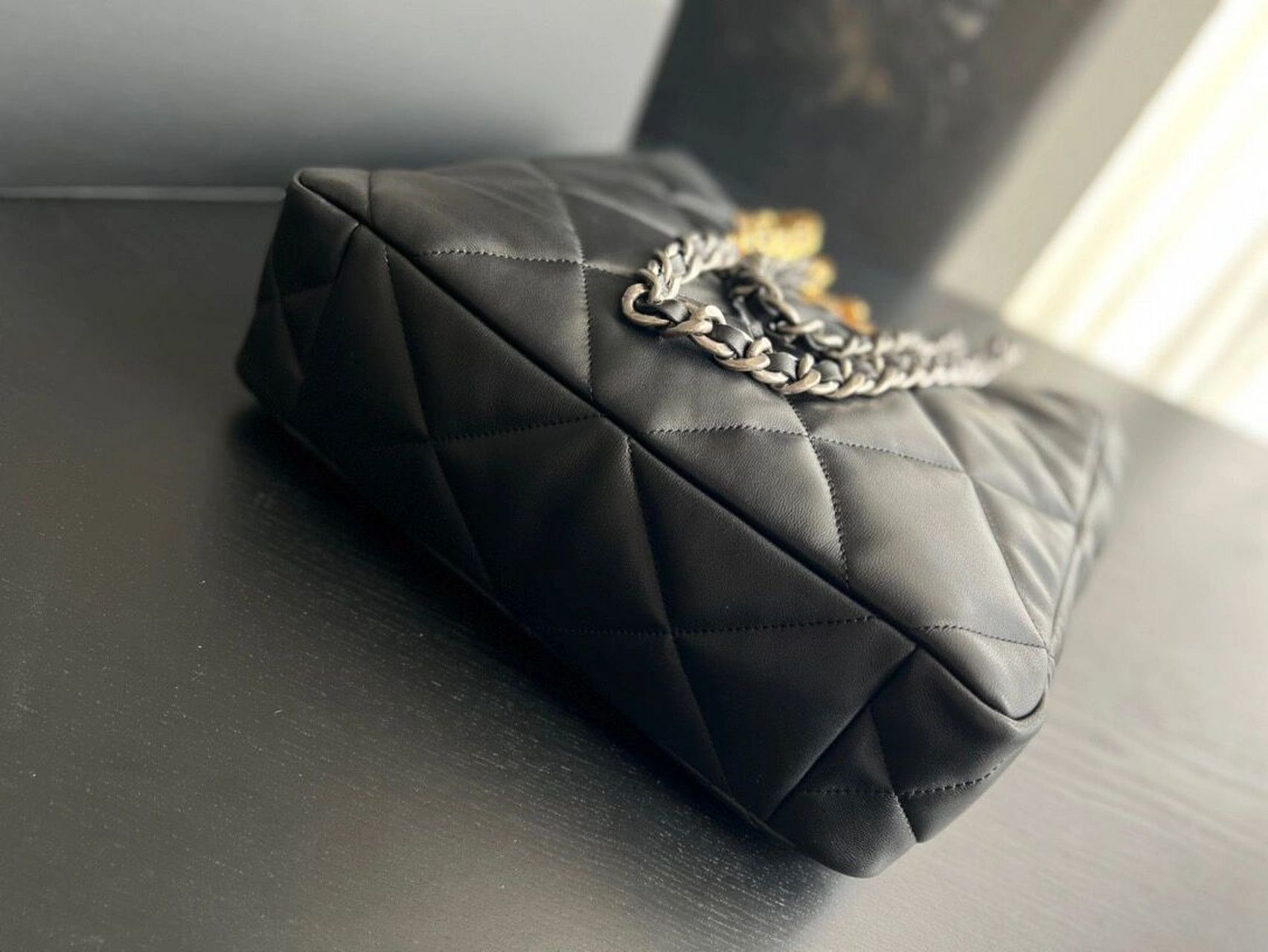 chanel 19bag tote托特包 菱格纹单肩手提包 901680 新品 香奈儿原