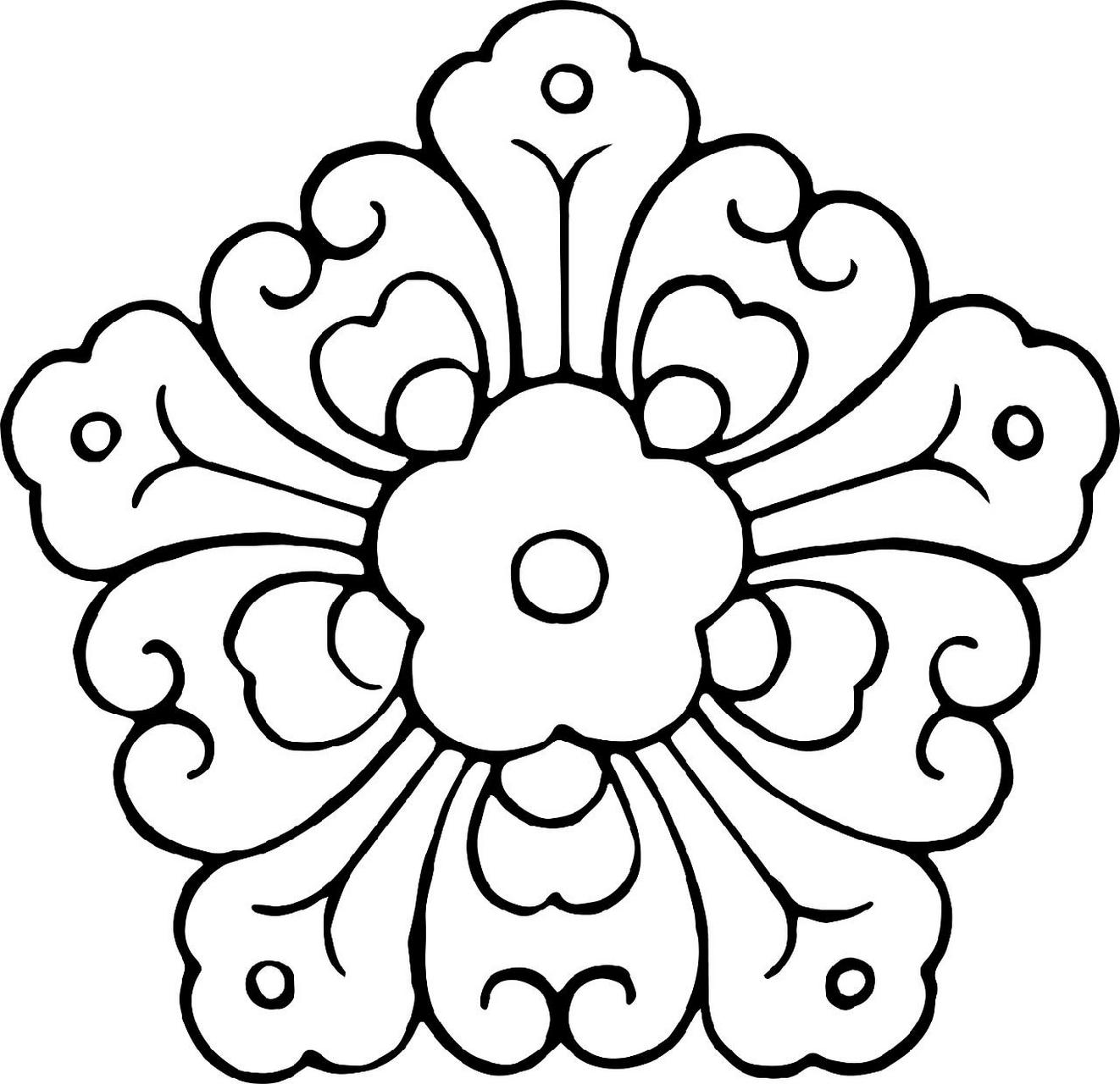 传统纹饰中的一些花卉线稿(十三)