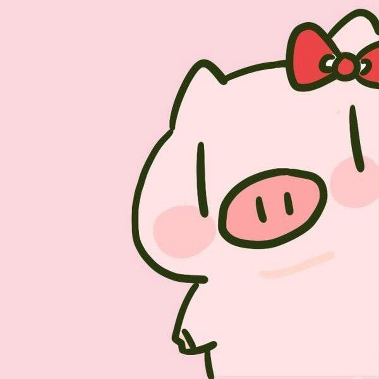 可爱的猪头像 简单图片