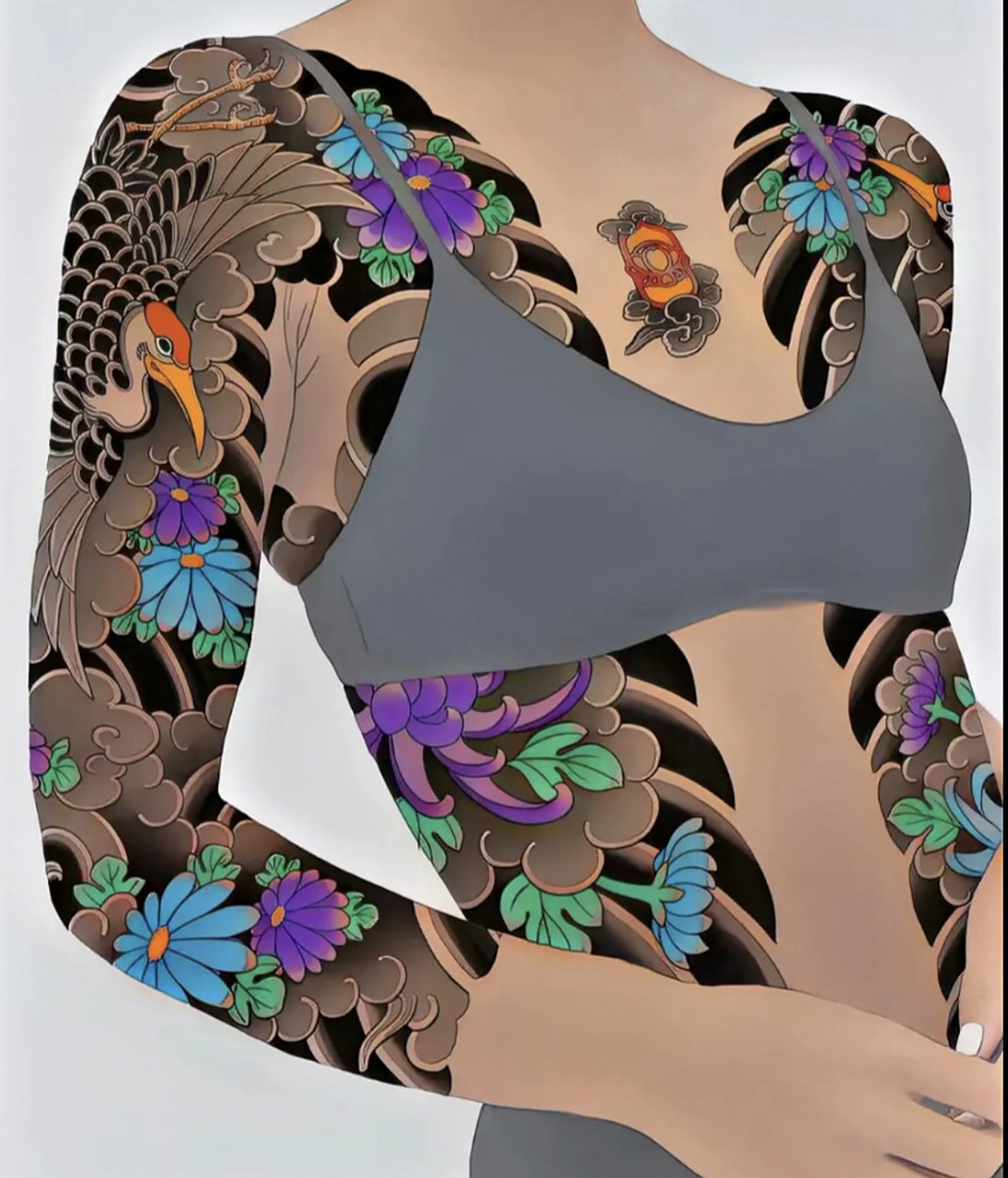 女开衫纹身 马涛刺青