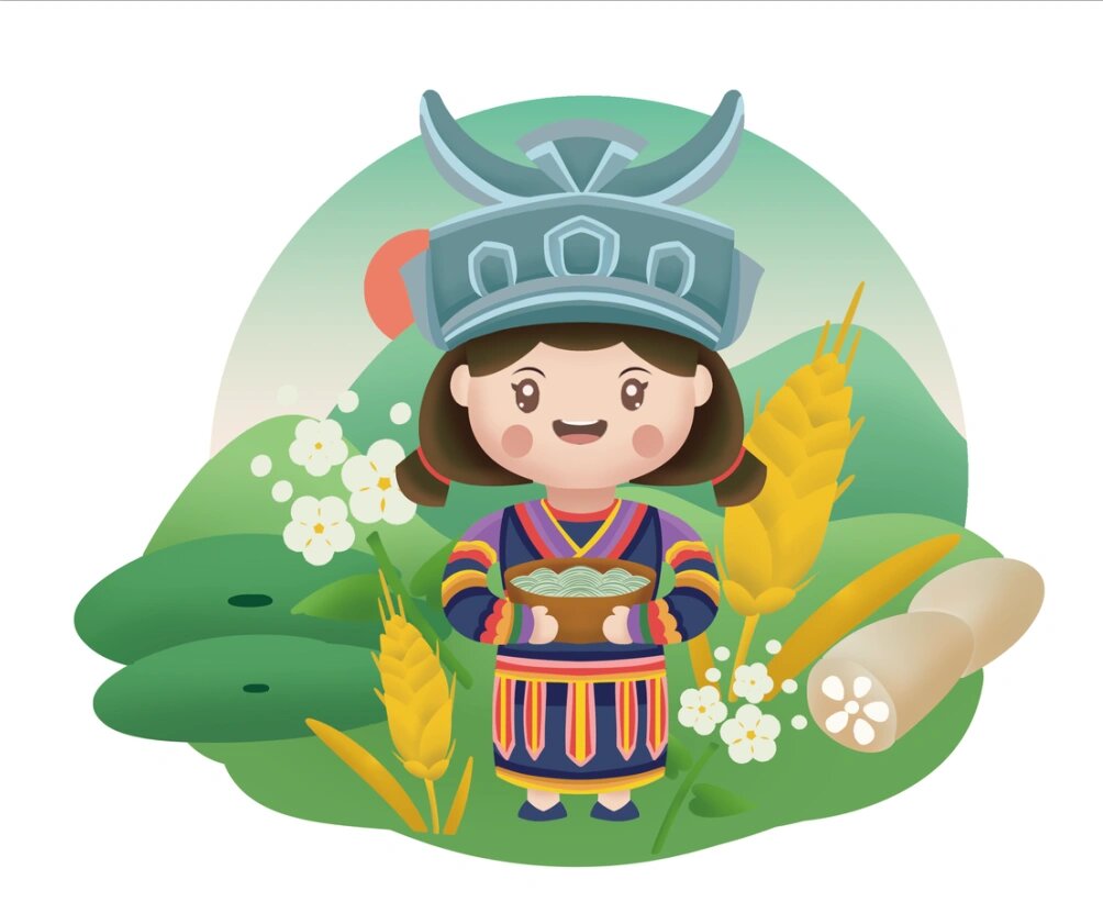 民族风q版人物插画 分享几个少数民族q版人物小插画,你知道他们都是