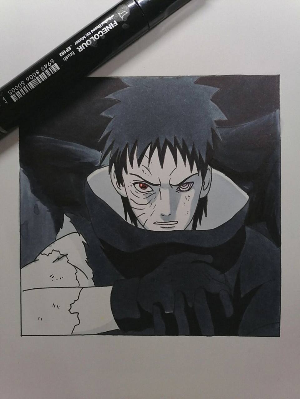 带土过程 #火影忍者# #手绘教程# #带土