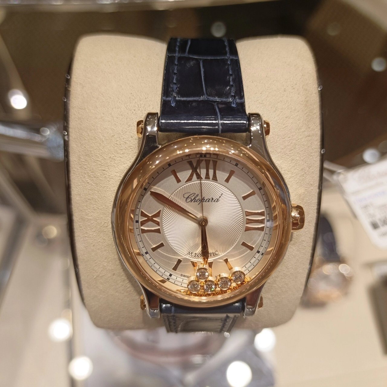 萧邦快乐钻石5钻机械表 超划算60155.