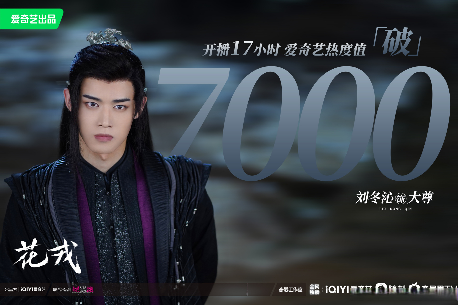 刘冬沁#  #刘冬沁花戎#02上线17小时,07站内热度破700094尊的