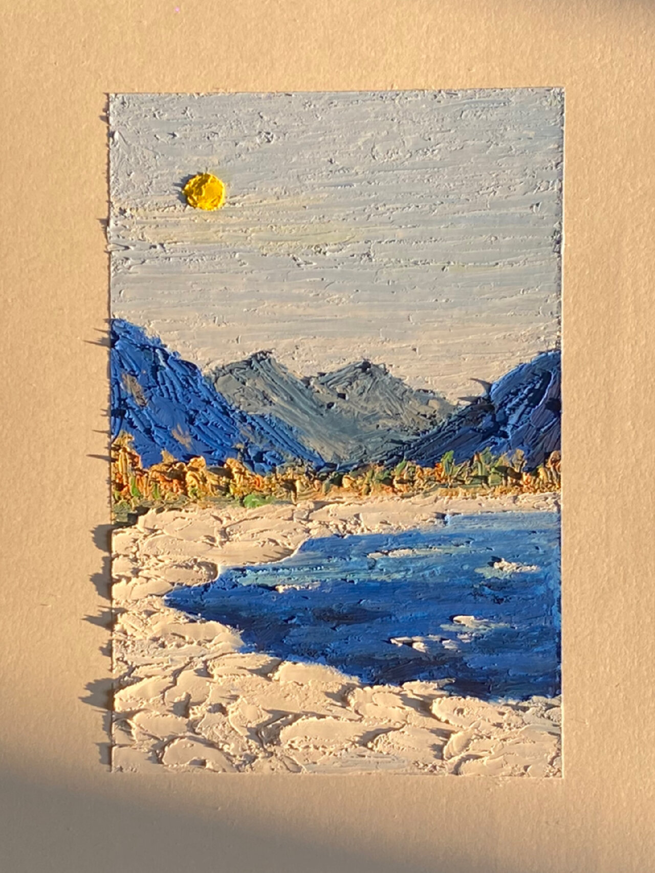 油画棒画一本高尔乐⑥冬季雪景(附步骤)