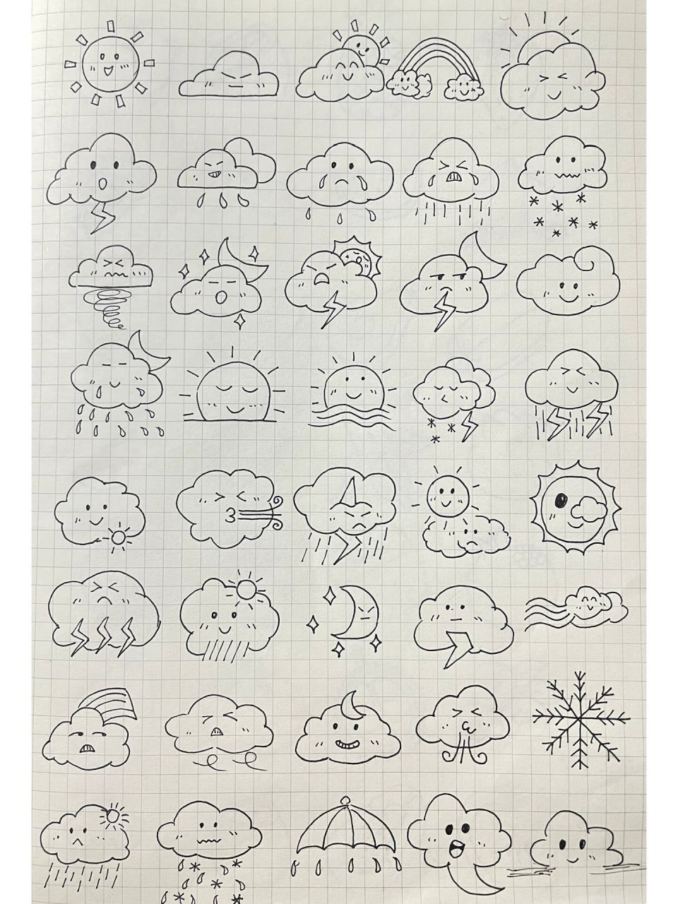 天气简笔画
