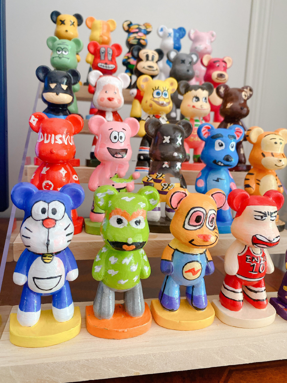 全网最全的石膏娃娃暴力熊集合 有一次和孩子逛商场 	 孩子说想涂色