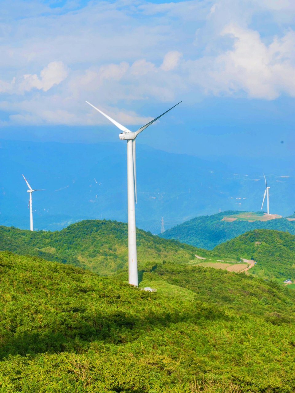 阳春三甲山坪风车山图片