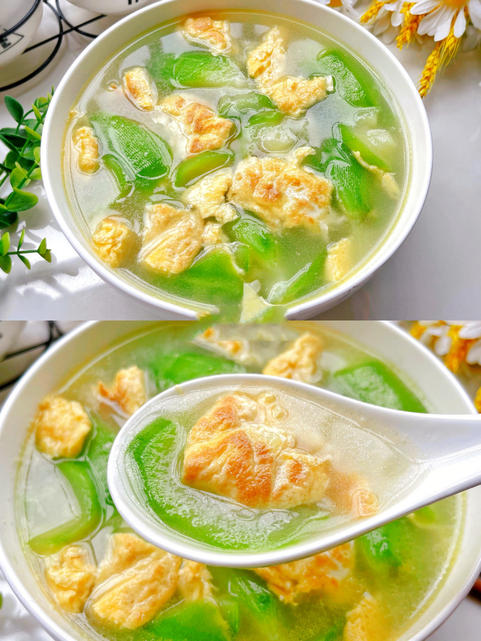 5分钟丝瓜鸡蛋汤7515干饭人必备解暑汤91 这个汤喝了会上瘾