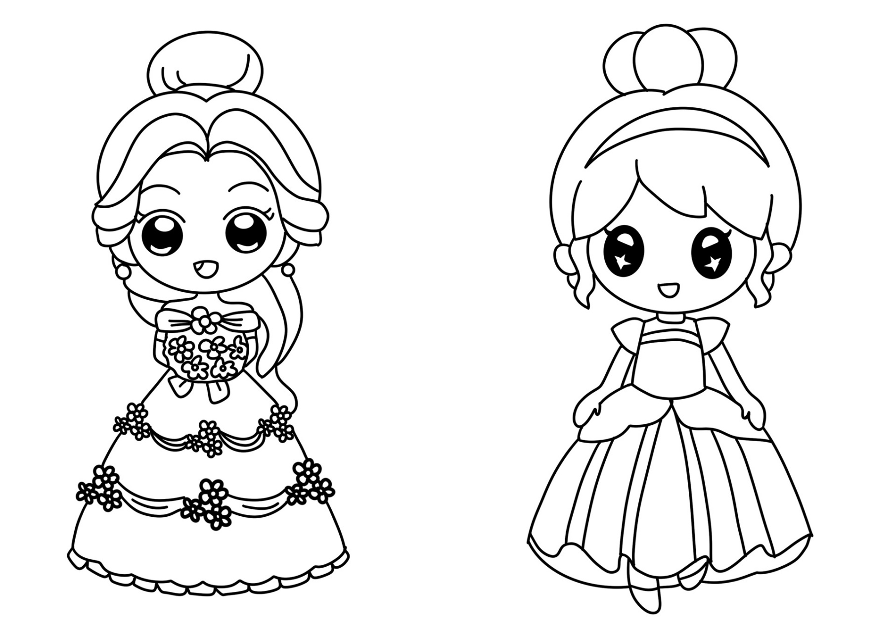 公主涂色书 最近在画公主变装的安静书,不过年前太忙了,进度很慢.,这